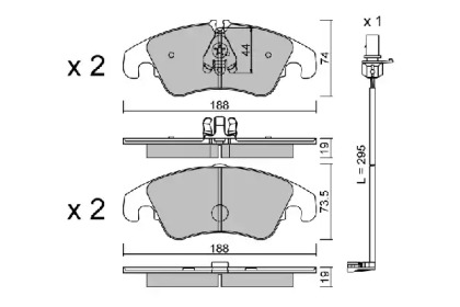 Комплект тормозных колодок AISIN BPVW-1017